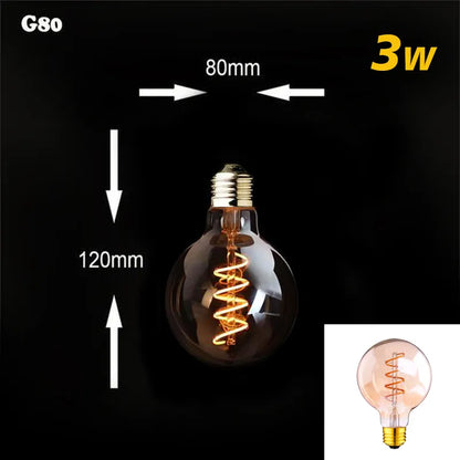 Retro Gold Spiral - Vintage Edison Bulb with Gold Tint - 20,000 Hour Life