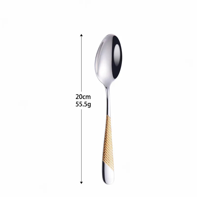 Frosted Stainless Steel Cutlery Set (Fork, Spoon & Knife)