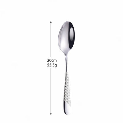 Frosted Stainless Steel Cutlery Set (Fork, Spoon & Knife)