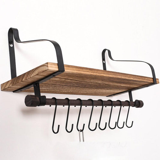 Wall Shelf Mounted Rustic Wood For Bathroom Kitchen