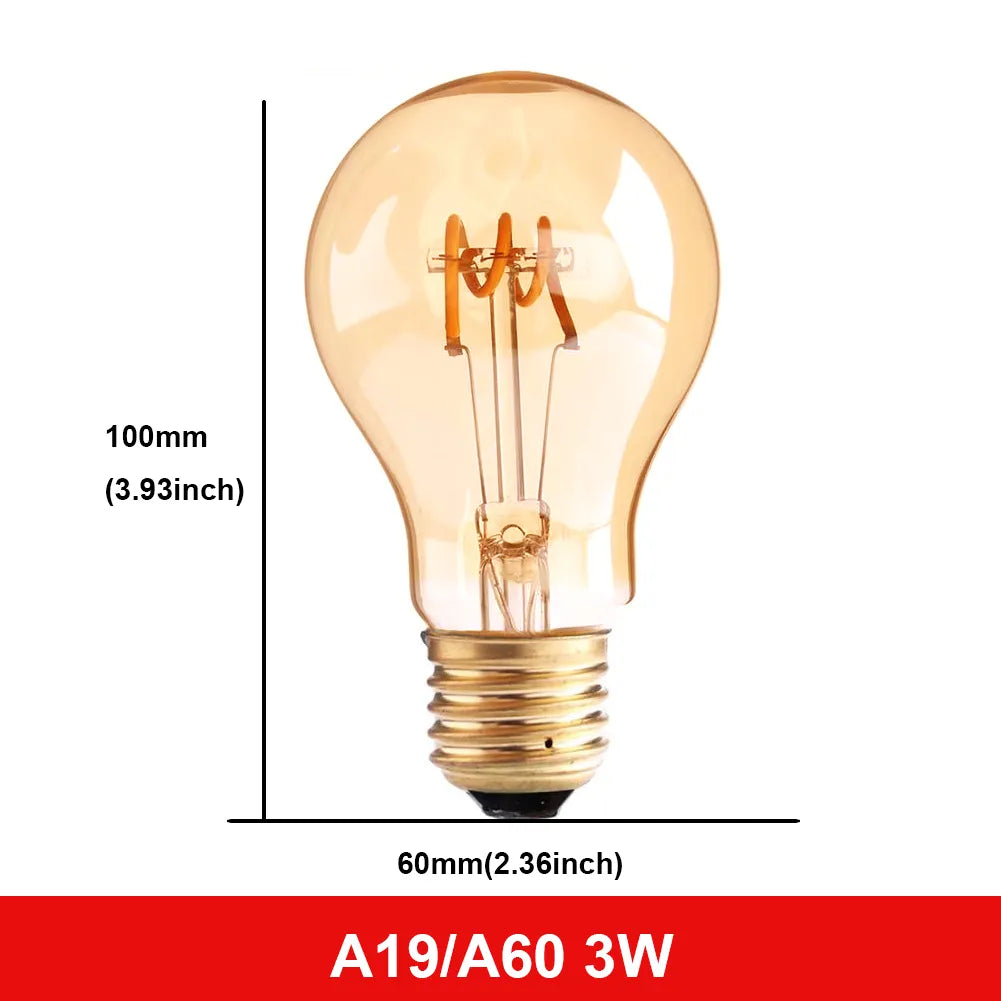 Vintage Spiral Filament Light Bulb - 15,000 Hour Life - E27 LED