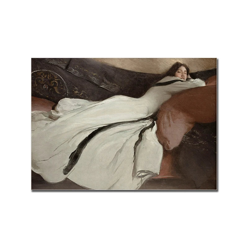 Vintage Elegant Lady Canvas Art Print