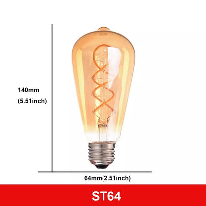 Vintage Spiral Filament Light Bulb - 15,000 Hour Life - E27 LED