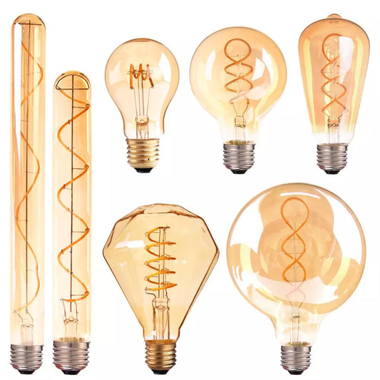 Vintage Spiral Filament Light Bulb - 15,000 Hour Life - E27 LED