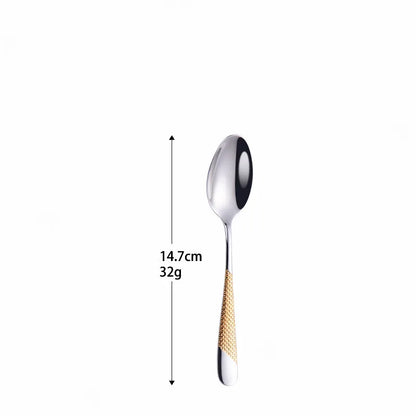 Frosted Stainless Steel Cutlery Set (Fork, Spoon & Knife)