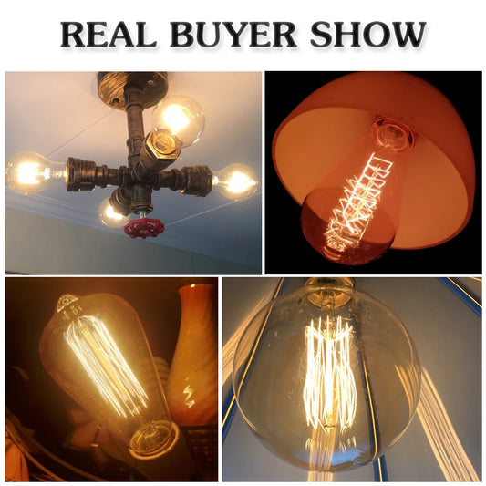 Vintage Edison Bulb - 30,000 Hour Lifespan - E27 Globe LED Bulb