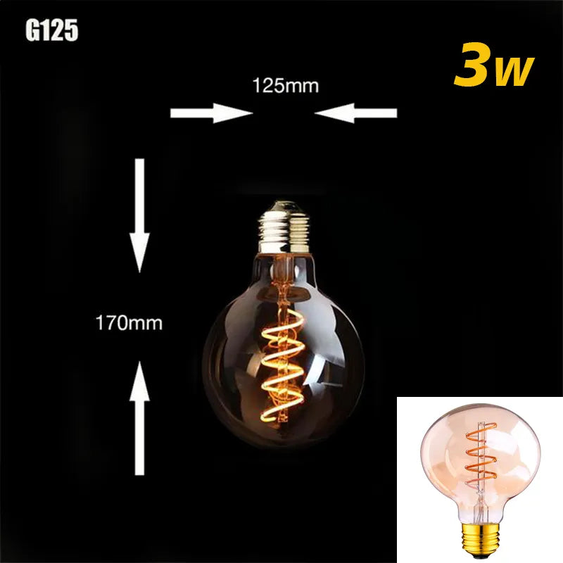 Retro Gold Spiral - Vintage Edison Bulb with Gold Tint - 20,000 Hour Life