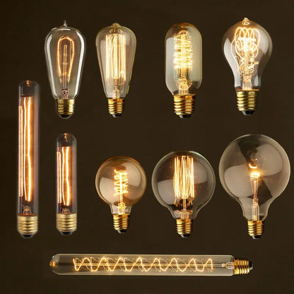 Classic E27 LED Globe Bulb - Vintage Style Warm White Bulb - 10,000-Hour Life Edison Bulb