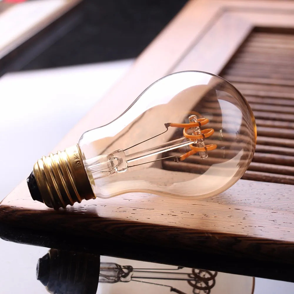 Retro Gold Spiral - Vintage Edison Bulb with Gold Tint - 20,000 Hour Life