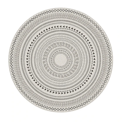 Modern Round Geometric Rug for Living Rooms