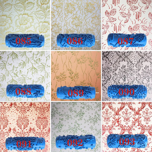 5" Reusable Rubber Paint Roller for Wall Decoration | 18 Patterns