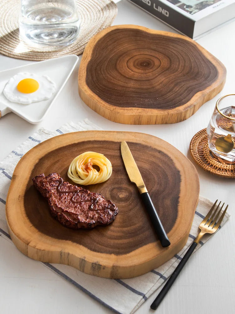 Natural Edge Acacia Wood Cutting & Serving Board