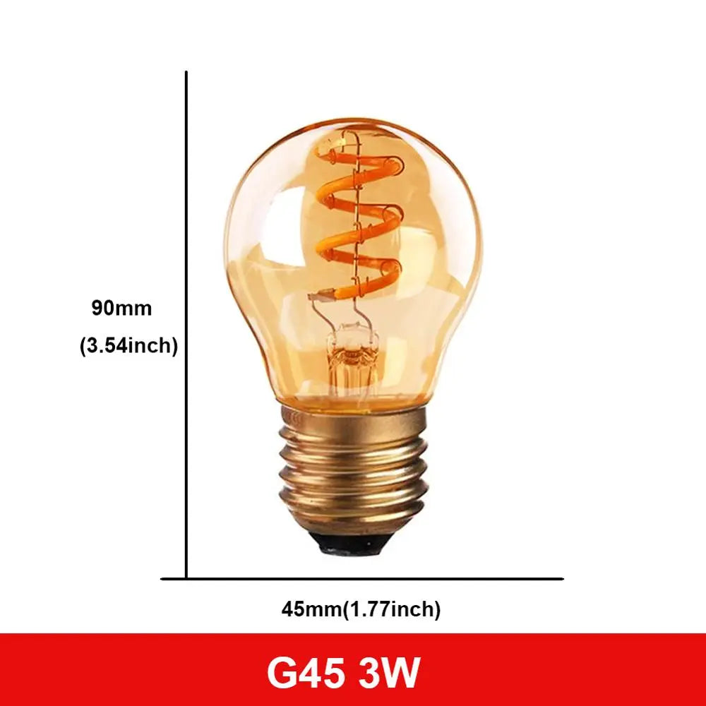 Vintage Spiral Filament Light Bulb - 15,000 Hour Life - E27 LED