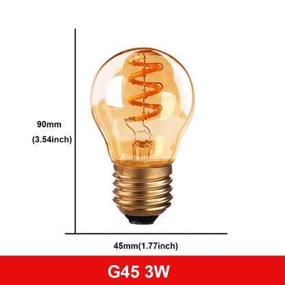 Vintage Spiral Filament Light Bulb - 15,000 Hour Life - E27 LED
