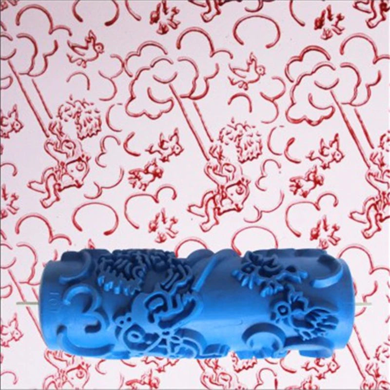 5" Reusable Rubber Paint Roller for Wall Decoration | 18 Patterns