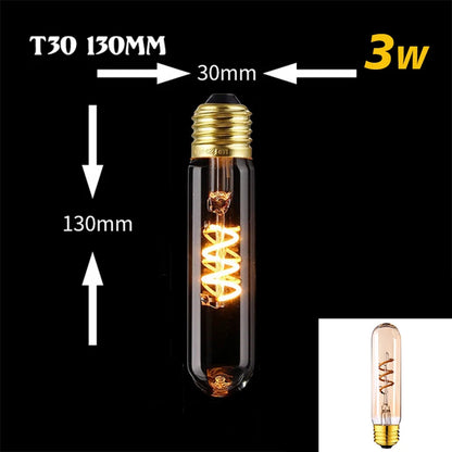 Retro Gold Spiral - Vintage Edison Bulb with Gold Tint - 20,000 Hour Life
