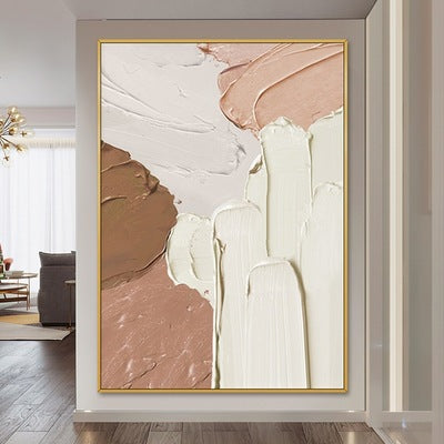 Modern Minimalist Framed Art Set 3 Piece High Gloss Porcelain Painting