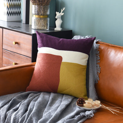 Moroccan Woven Throw Pillow Cover with Invisible Zipper