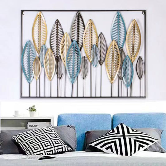Elegant Metal Leaf Wall Art