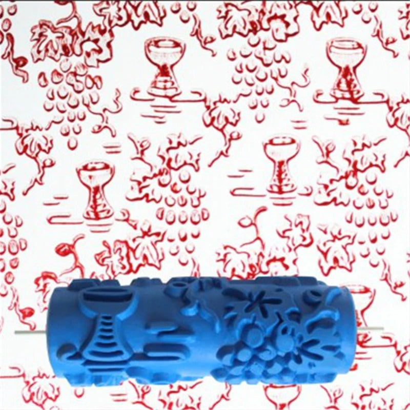 5" Reusable Rubber Paint Roller for Wall Decoration | 18 Patterns