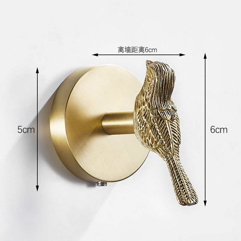 Brushed Gold Animal Wall Hooks