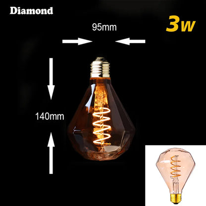 Retro Gold Spiral - Vintage Edison Bulb with Gold Tint - 20,000 Hour Life