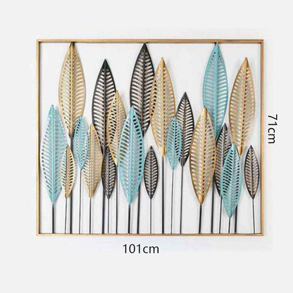 Elegant Metal Leaf Wall Art