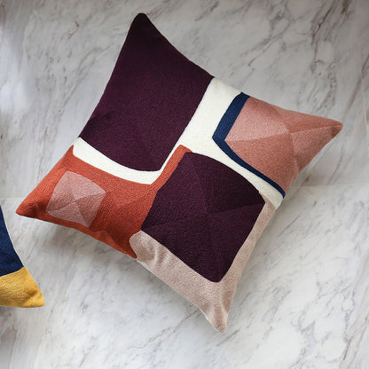 Moroccan Woven Throw Pillow Cover with Invisible Zipper