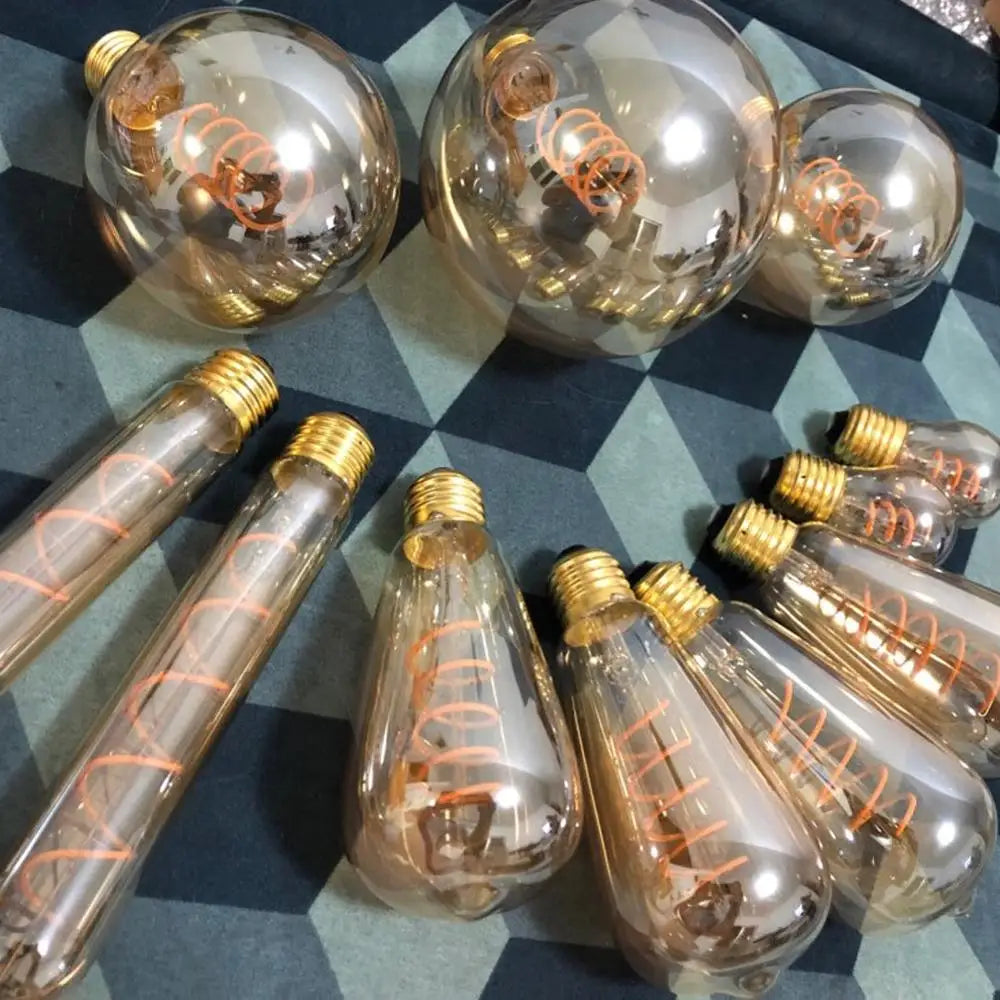 Vintage Spiral Filament Light Bulb - 15,000 Hour Life - E27 LED