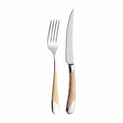 Frosted Stainless Steel Cutlery Set (Fork, Spoon & Knife)