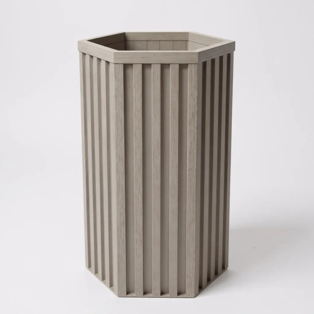 Sleek Aluminum Hexagon Column Grove Planters (3 Height Options) - Large