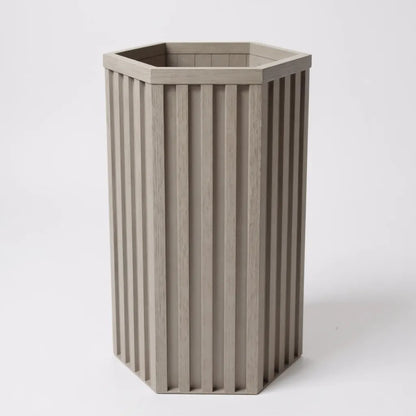 Sleek Aluminum Hexagon Column Grove Planters (3 Height Options) - Large