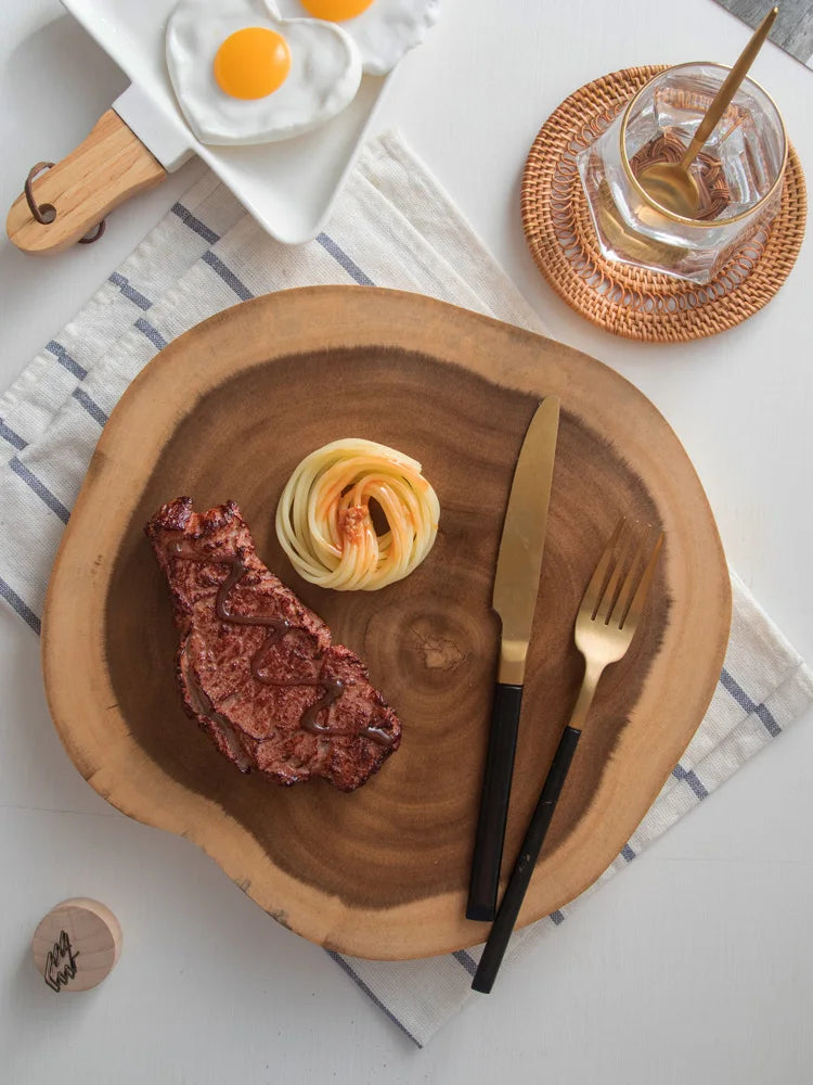 Natural Edge Acacia Wood Cutting & Serving Board