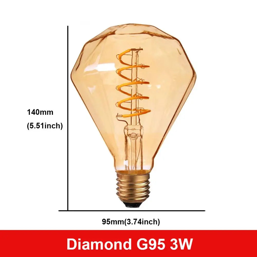 Vintage Spiral Filament Light Bulb - 15,000 Hour Life - E27 LED