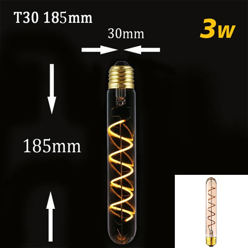 Retro Gold Spiral - Vintage Edison Bulb with Gold Tint - 20,000 Hour Life