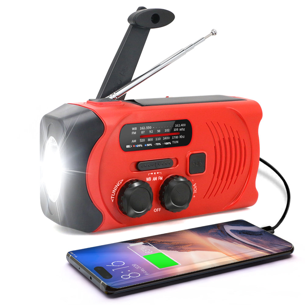 3-Way Powered Solar Weather Radio with SOS Siren