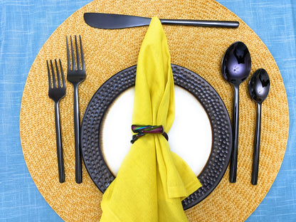 Premium Handcrafted Black Flatware Set – 20 PCS