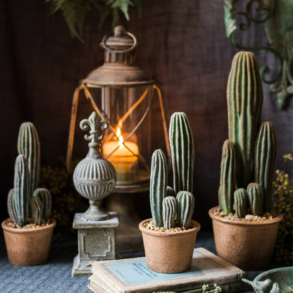 Lifelike Artificial Potted Cactus