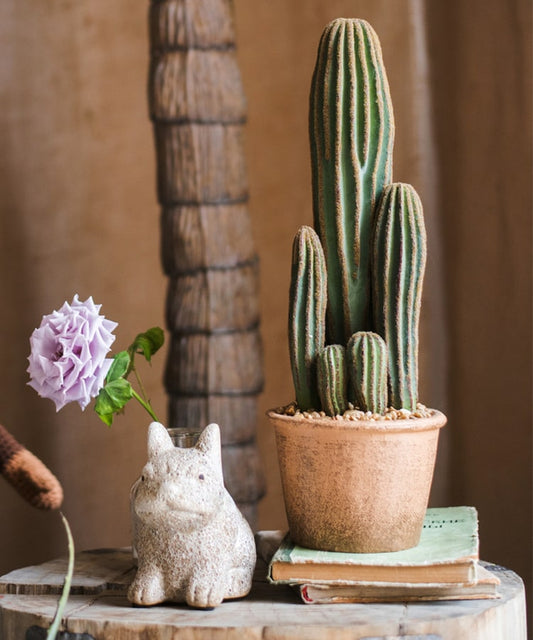 Lifelike Artificial Potted Cactus