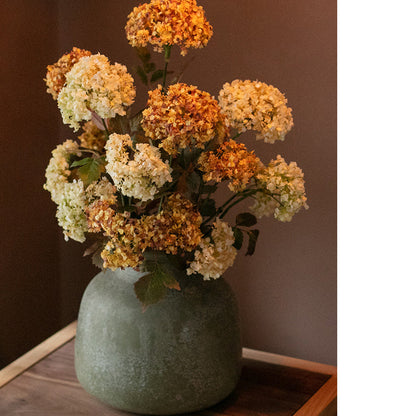 Hand Blown Dark Green Glass Vase – Artisan Table Decor