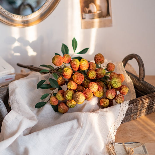 Handmade Lychee Stem Silk Plant