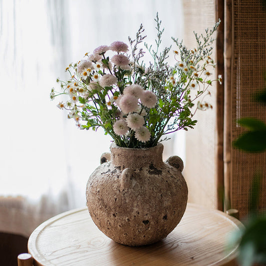 Zen-inspired ceramic vase with unique handmade details