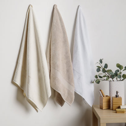Thick Plush Bath Towels — Egyptian Cotton, Soft & Absorbent
