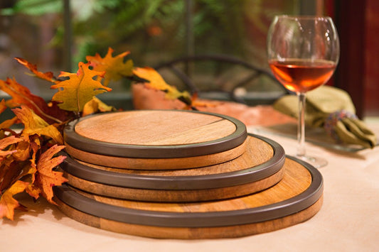 Rustic Wood and Metal Serving Tray | Vintage Reproduction Farmhouse Decor