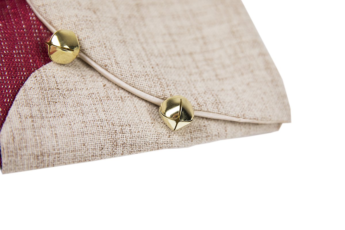 Shimmering Holiday Stocking with Embroidered Message