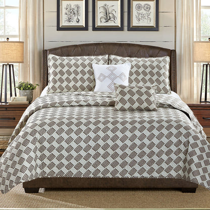 5-Piece Quilt Set with Decorative Pillows – Queen & King