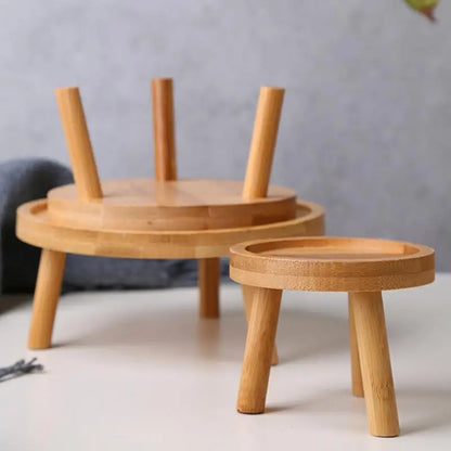 Sturdy Wooden Plant Stand for Indoor and Outdoor Use