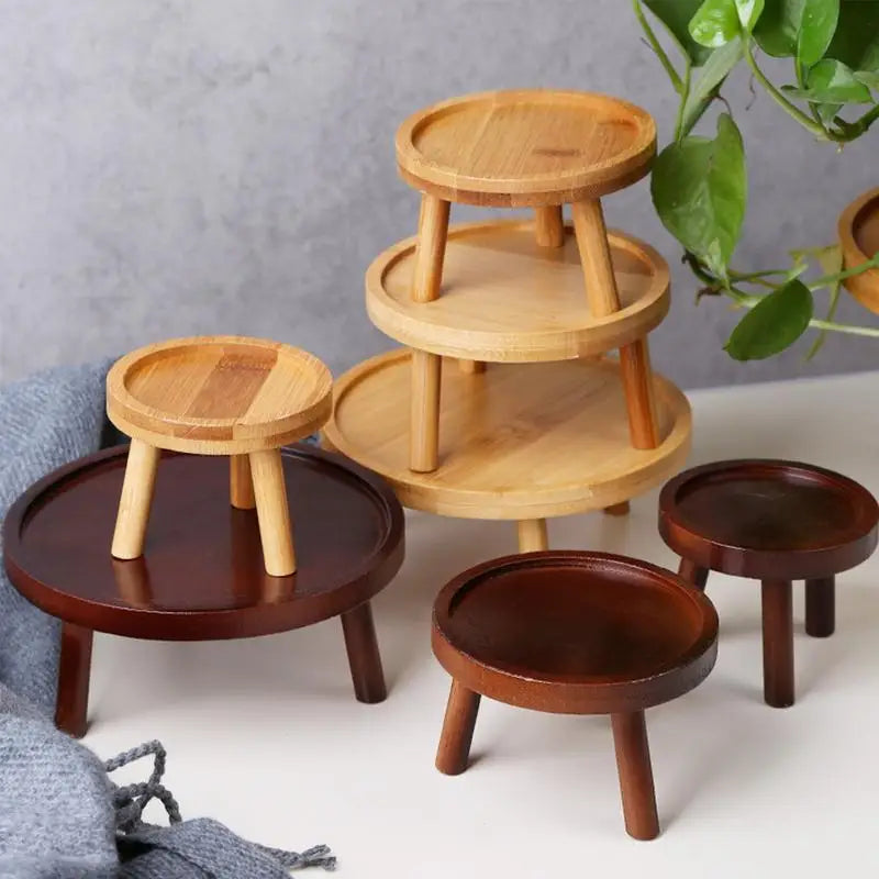 Sturdy Wooden Plant Stand for Indoor and Outdoor Use