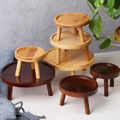 Sturdy Wooden Plant Stand for Indoor and Outdoor Use