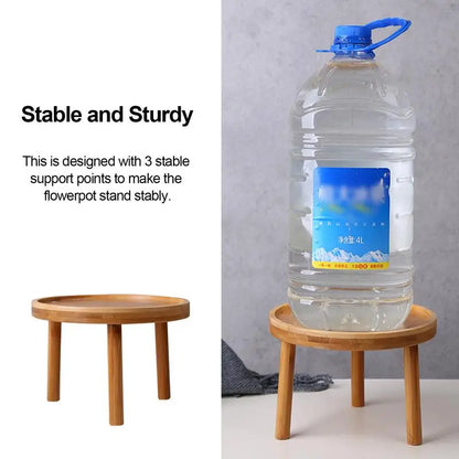 Sturdy Wooden Plant Stand for Indoor and Outdoor Use
